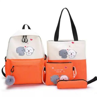 Set balo, túi 4 món - 2 CHÓ