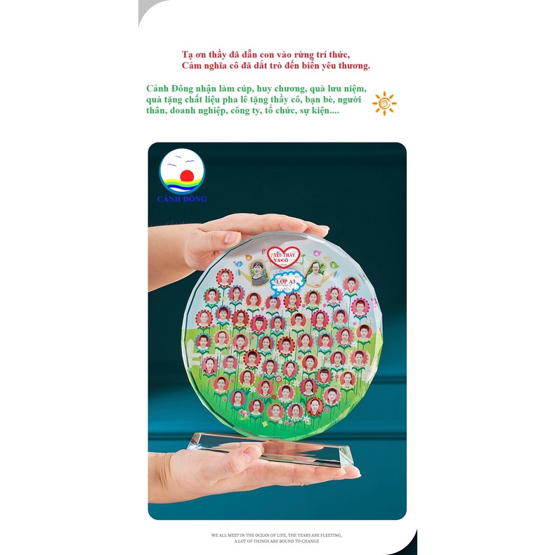 Quà tặng thầy cô ngày nhà giáo việt nam 20/11 nhớ ơn thầy cô – quà lưu niệm pha lê in ảnh độc đáo sang trọng