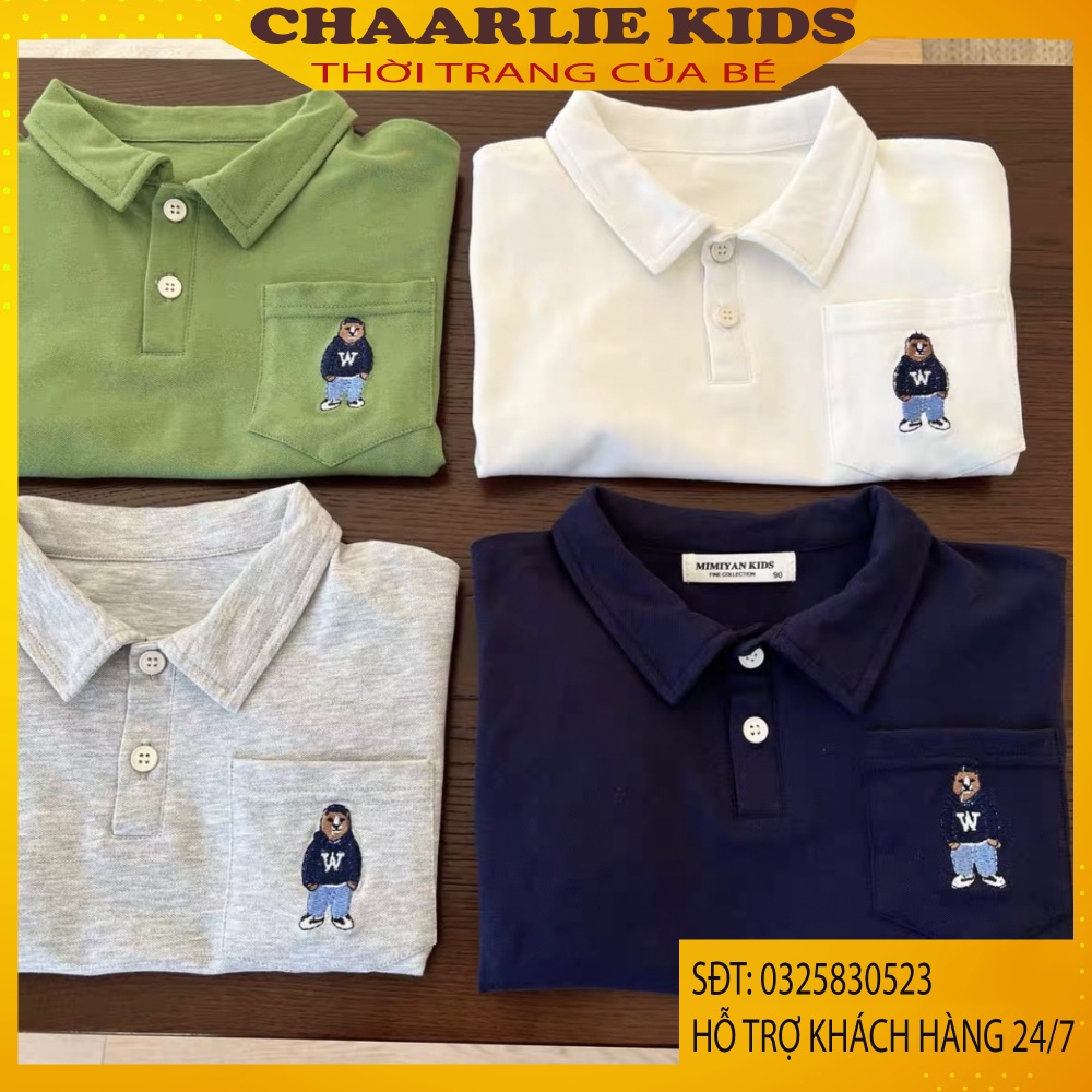 Áo Polo Cho Bé, Áo Chất Thun Cotton