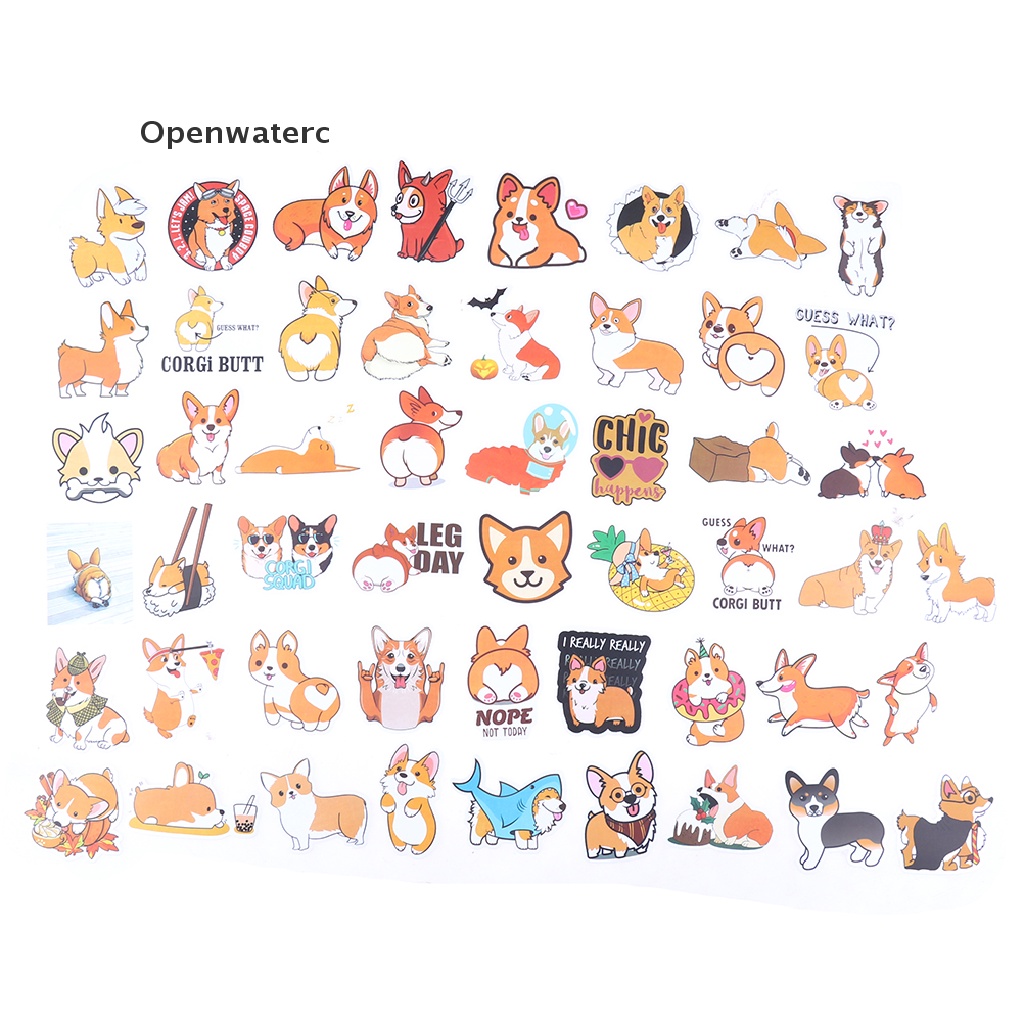 Bộ 50 Miếng Dán Chống Thấm Nước Họa Tiết Hoạt Hình Trang Trí Laptop Ván Trượt