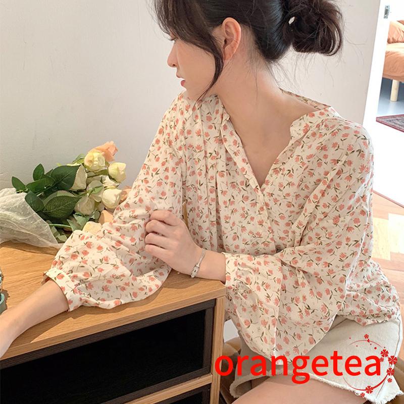 Áo sơ mi dài tay hoạt tiết hoa cổ điển thời trang cá tính