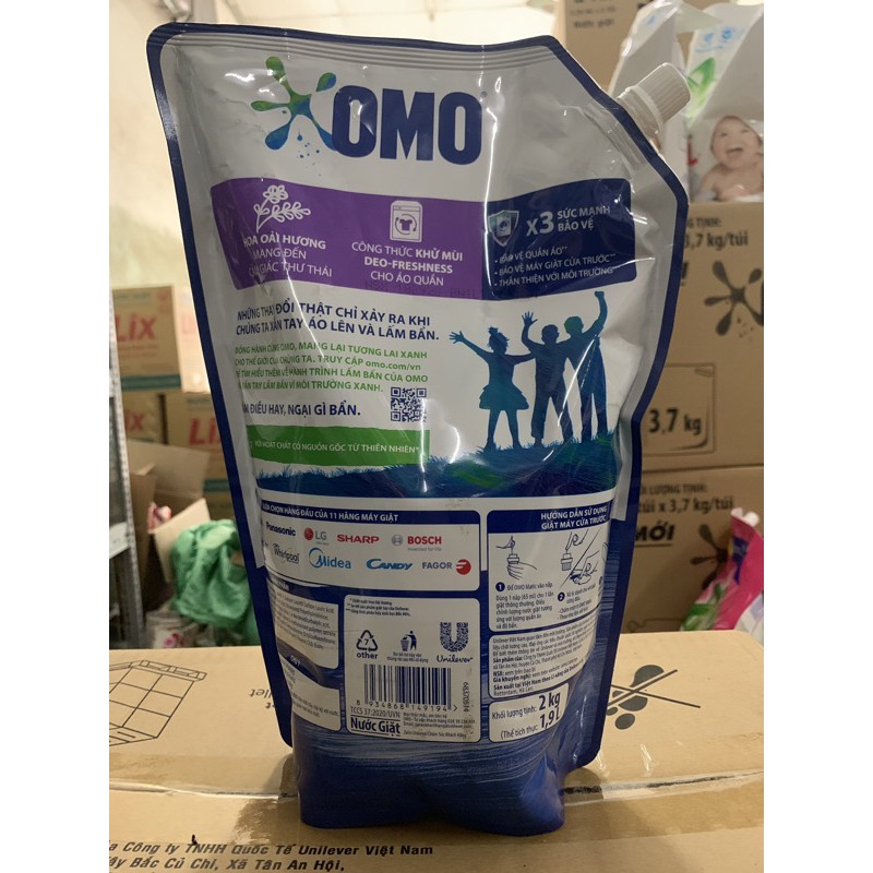 Nước Giặt Matic Cửa Trước Khử Mùi Thư Thái 2kg