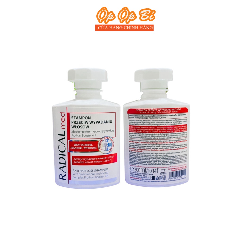 Dầu Gội Radical Med Anti-Hair Loss Shampoo Đỏ Giúp Ngăn Ngừa Rụng Tóc 300ml