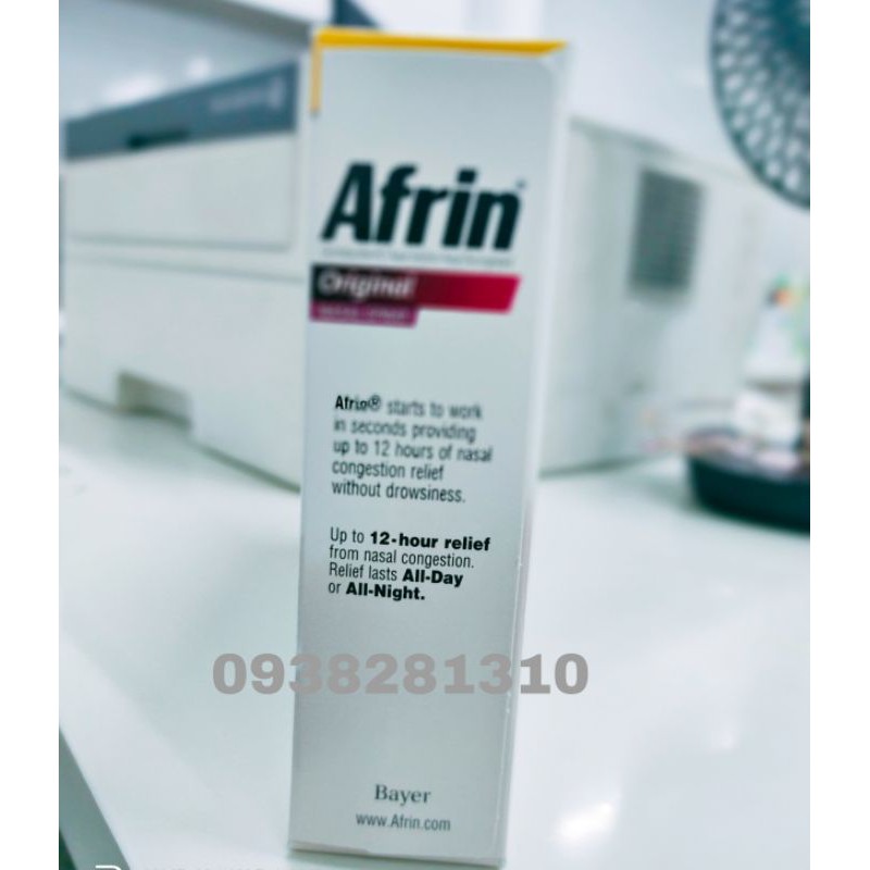 Afrin Original Maximum Strength 12 Hour Nasal Congestion Relief Spray 30 mL