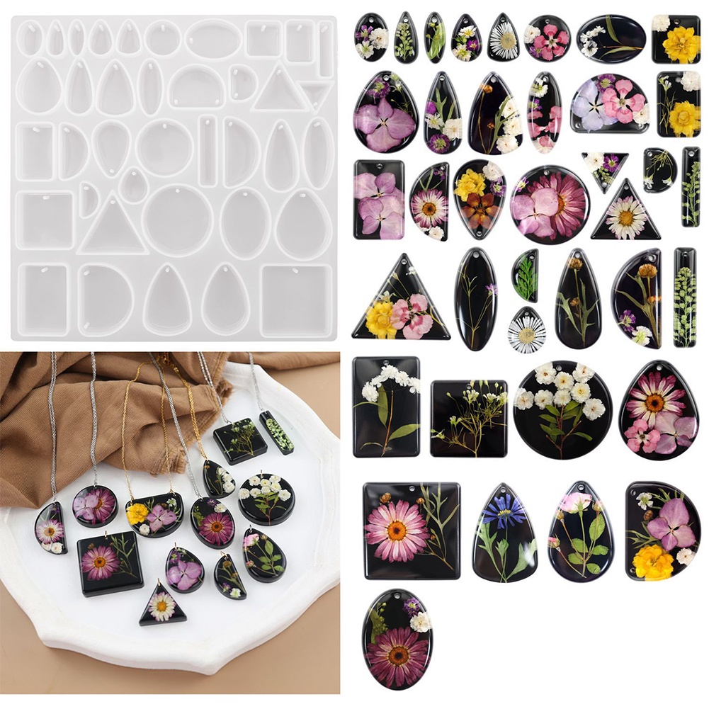 Keychain Jewelry Making Bracelets Geometry With Holes Soft Silicone Earring DIY Pendant Resin Mold