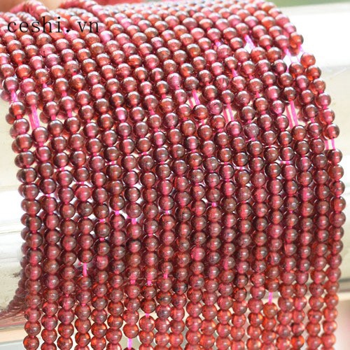 Natural red wine 3A liquid garnet grain with a grain diameter of about 3-7mm wholesale garnet beads