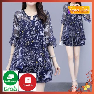 Set Bộ Voan Cách Điệu Cao Cấp - Bộ Đồ Short Voan Lụa Nhập Khẩu Quảng Châu Cao Cấp Sang Trọng Cho Nàng Năng Động