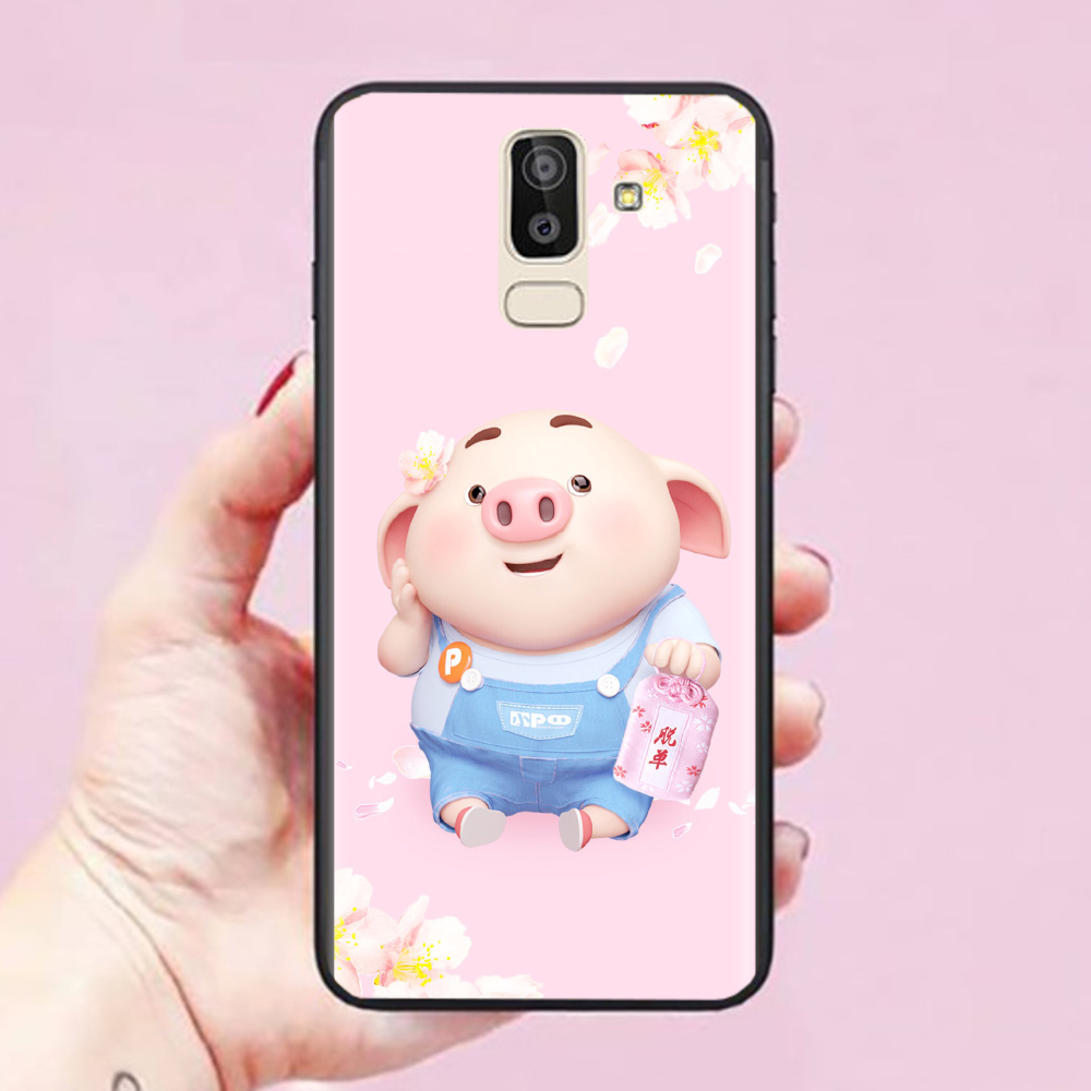 Ốp lưng Samsung Galaxy J8 / J7 Plus / J7 Pro /J7 Prime / J6 Plus / J6 / J4 hình Heo Con Dễ Thương 04