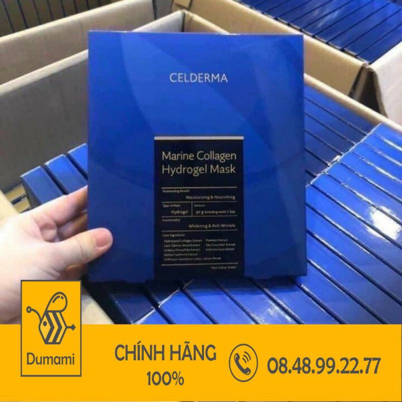 MẶT NẠ COLLAGEN TƯƠI CELDERMA MARINE COLLAGEN HYDROGEN MASK
