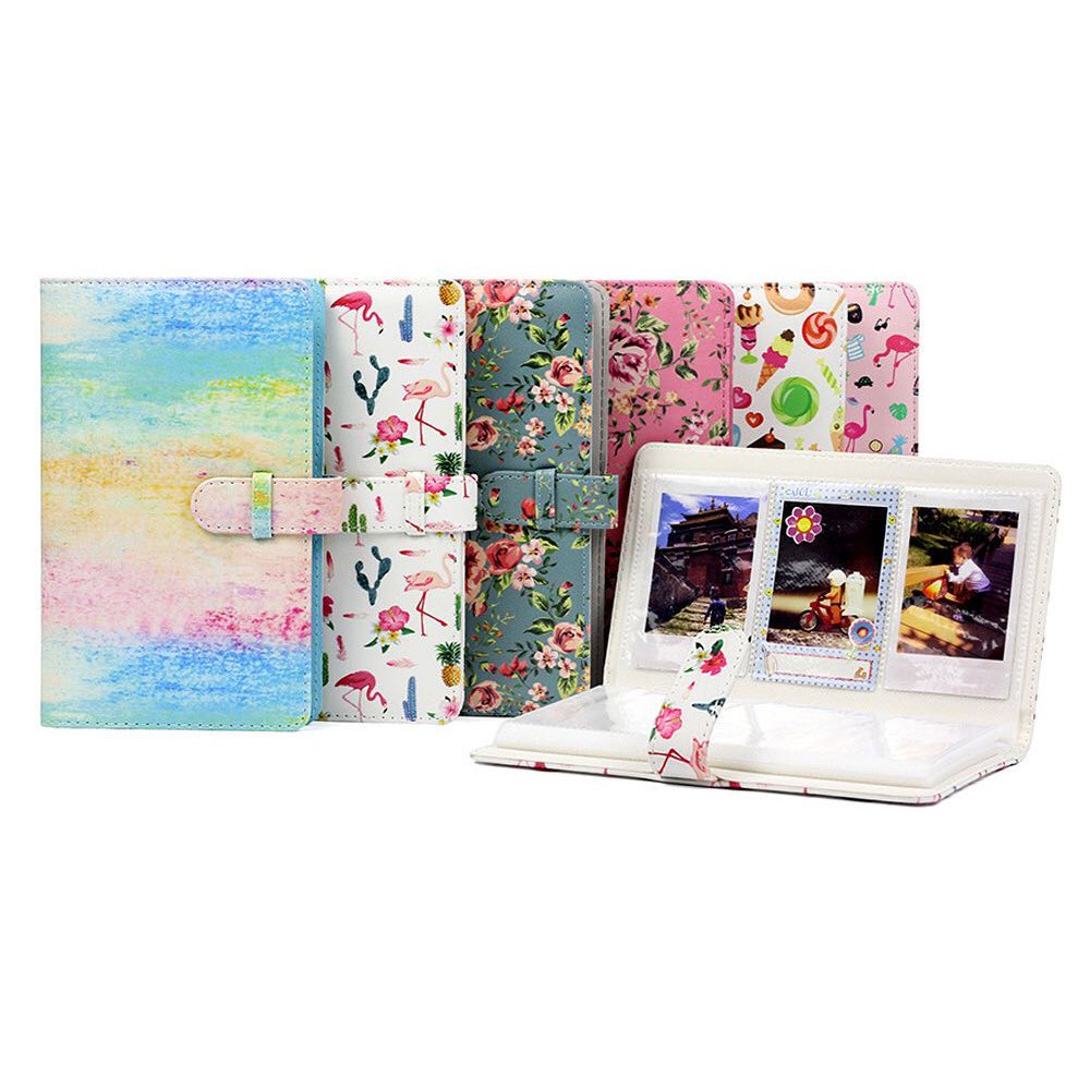 Album Đựng Ảnh Bằng Da 96 Ngăn Cho Fujifilm Instax Mini 7 / 8 / 9 / 11 3 Inches