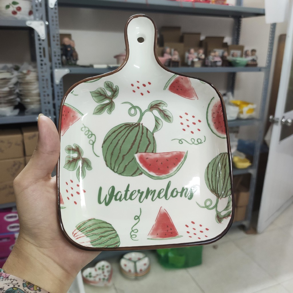 Set Bát Đĩa 🍉DƯA HẤU🍉Bát đĩa ăn cơm ăn mì, decor bàn ăn dễ thương