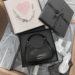 Túi Ck mini hobo ĐEN - HỒNG fullbox