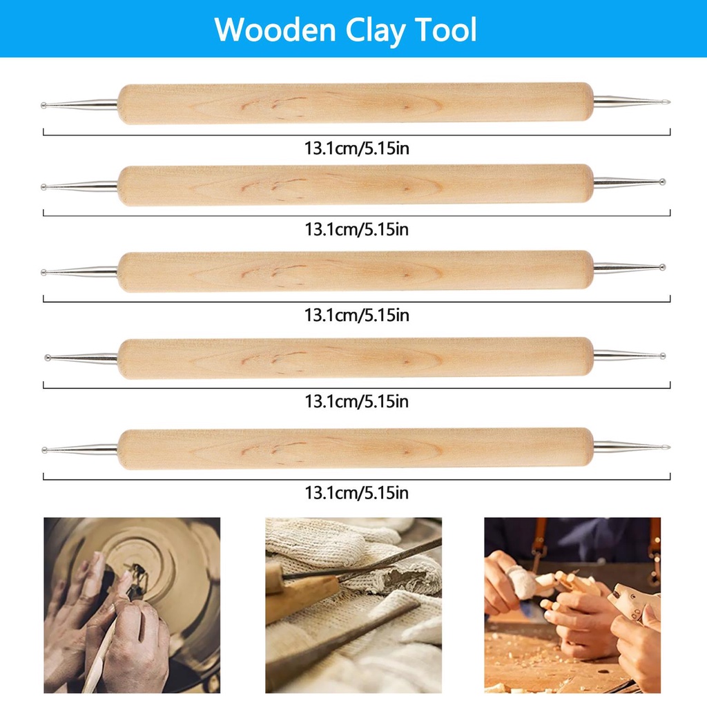 Bộ 25 Dụng Cụ Tạo Hình Đất Sét Polymer