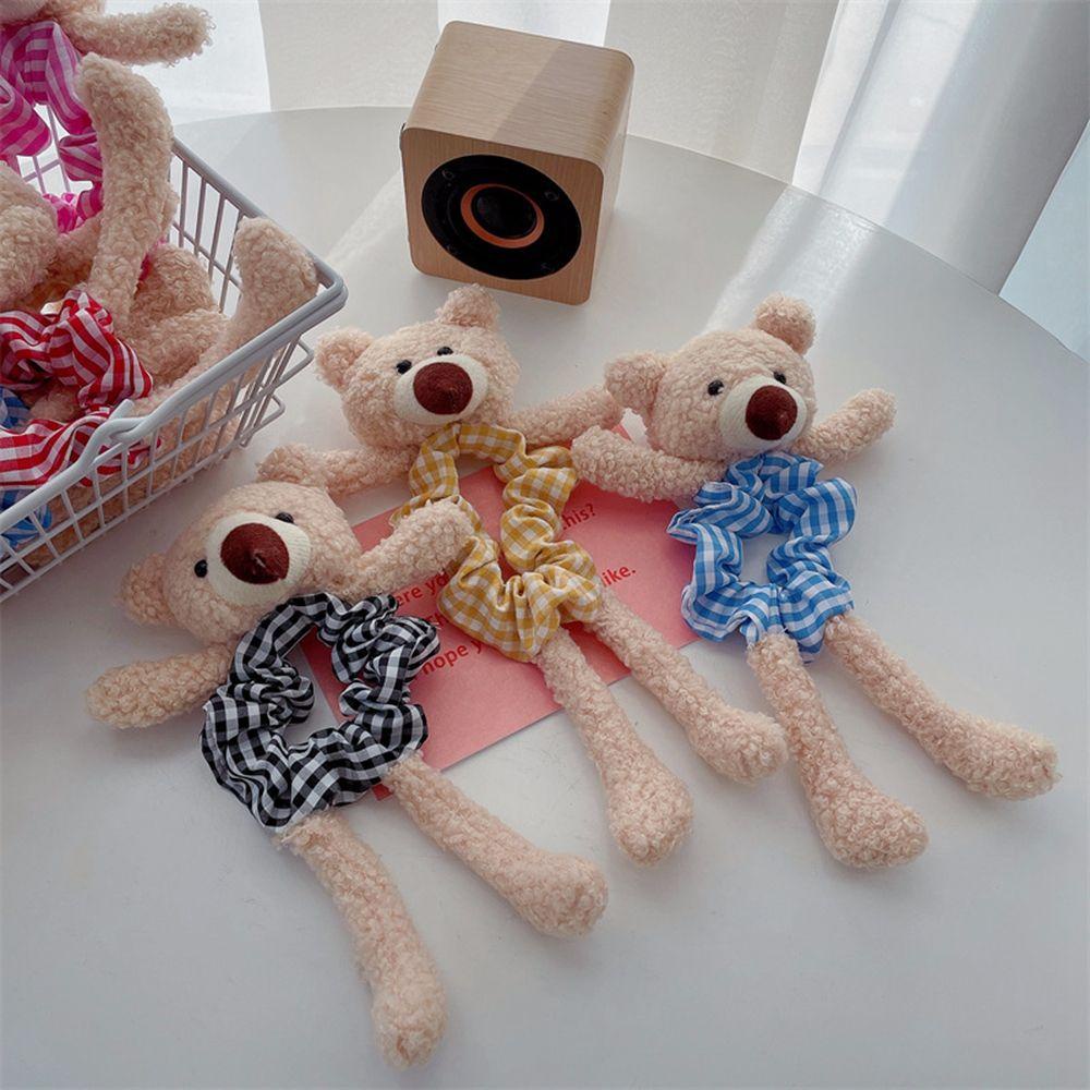 USNOW Dây Cột Tóc Lông Nhung Họa Tiết Động Vật Hoạt Hình Dễ Thương Xinh Xắn