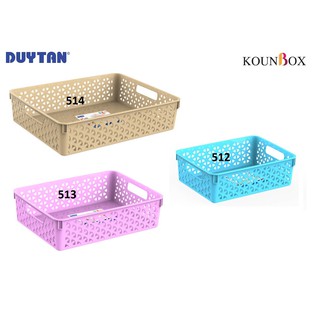 Rổ nhựa chữ nhật đan Duy Tân 1T7-2T1-2T6 Giao màu ngẫu nhiên