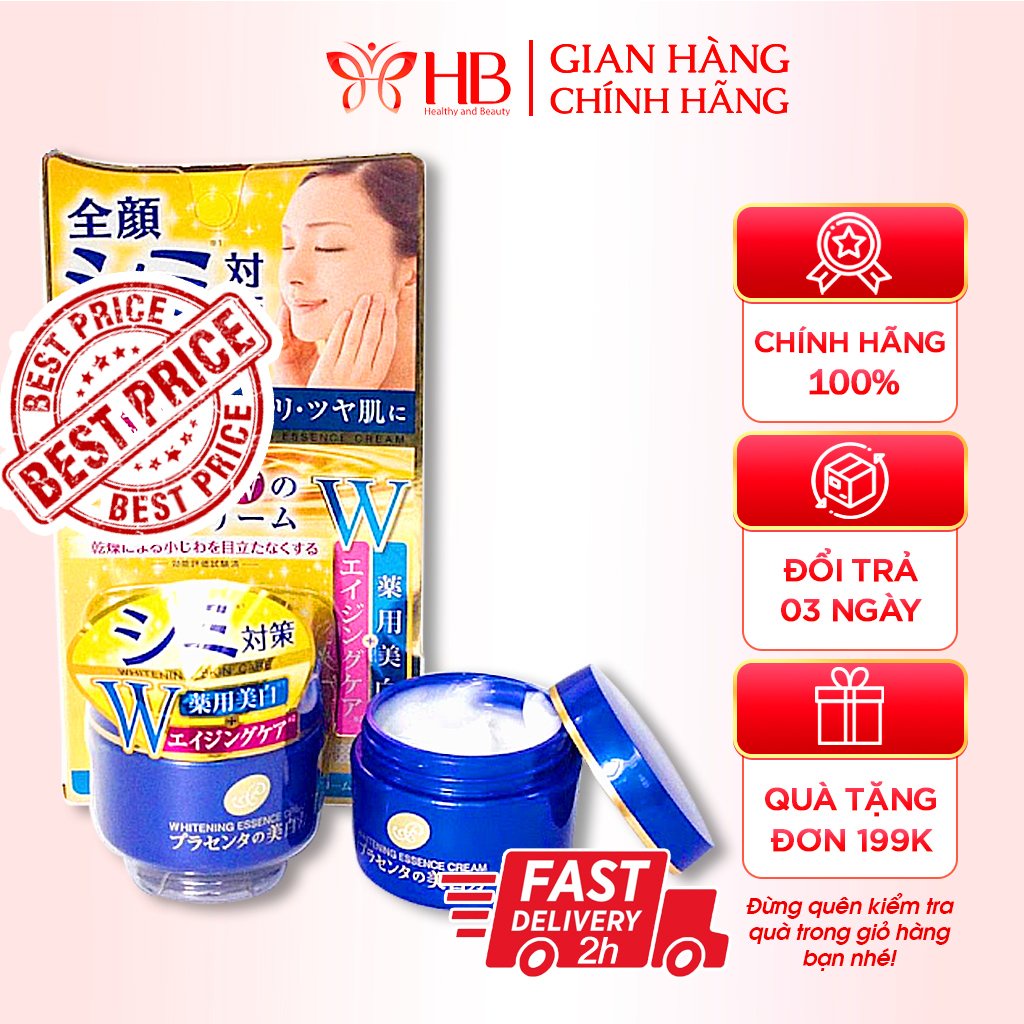 Kem Dưỡng Trắng Da Chống Lão Hóa Meishoku Whitening Essence Placenta Cream 55g