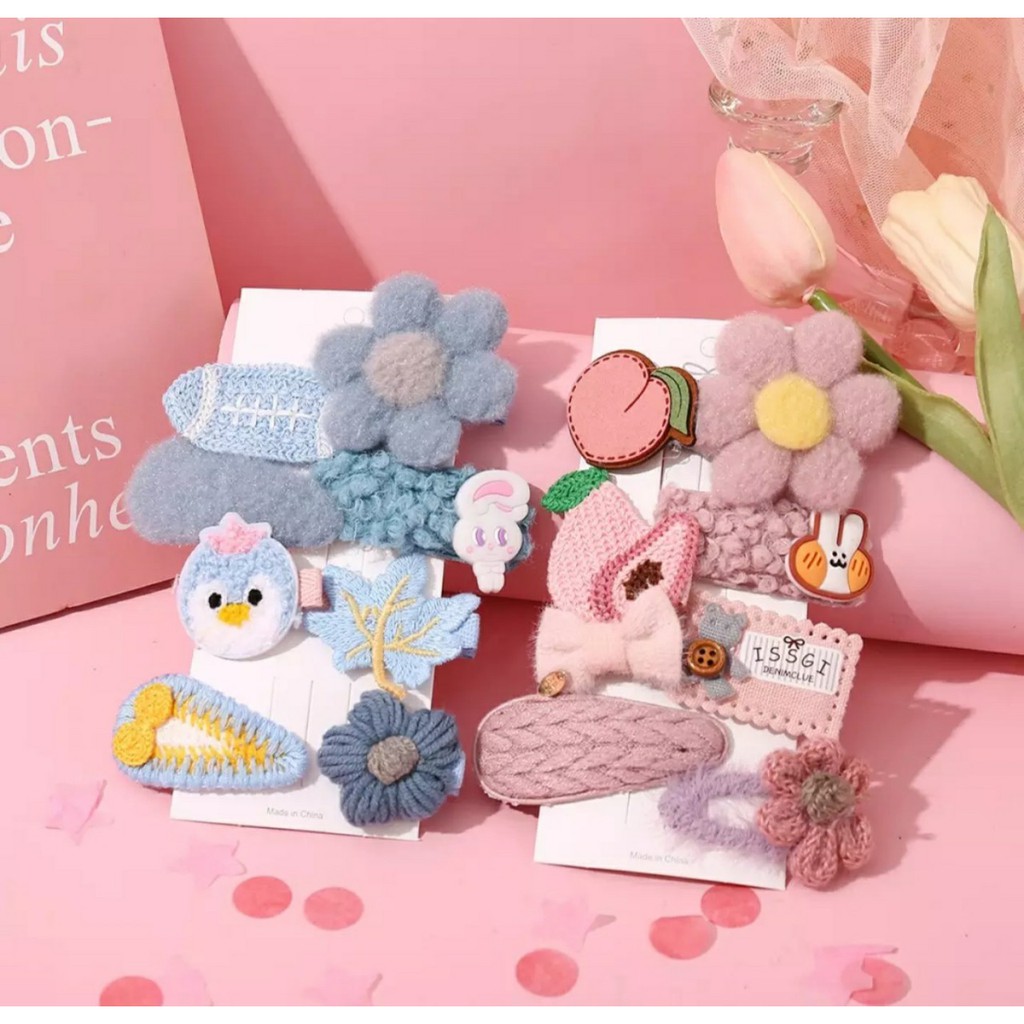 Set 8 kẹp tóc xinh xắn - UniLabel