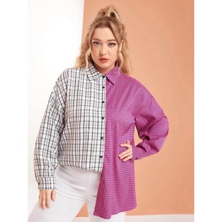 Áo sơ mi big size 2 màu sọc bao xinh size lớn 80-130kg