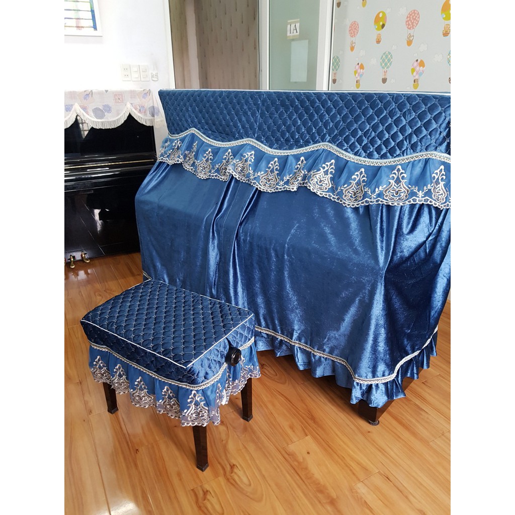 Khăn phủ đàn Piano phủ nguyên cây đàn từ mặt trước ra sau đàn