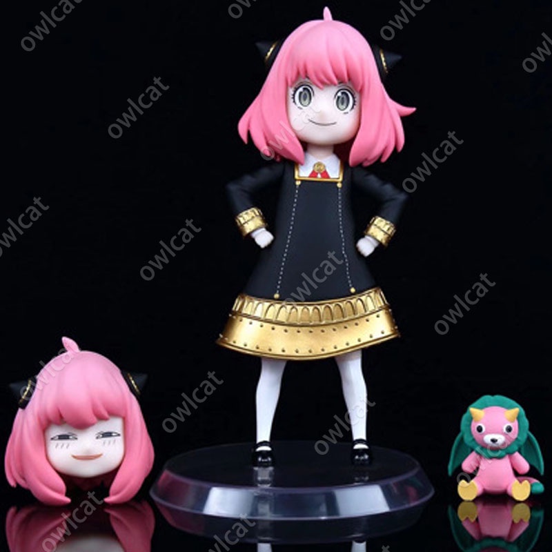 Figure Spy X Family Anya Forger Anime Ver.15-18cm Test Subject "007" Telepath 2-set Face Facial Expressions Yor Loid Bond Packed in Box Model Mô Hình Nhân Vật Phim Hoạt Hình