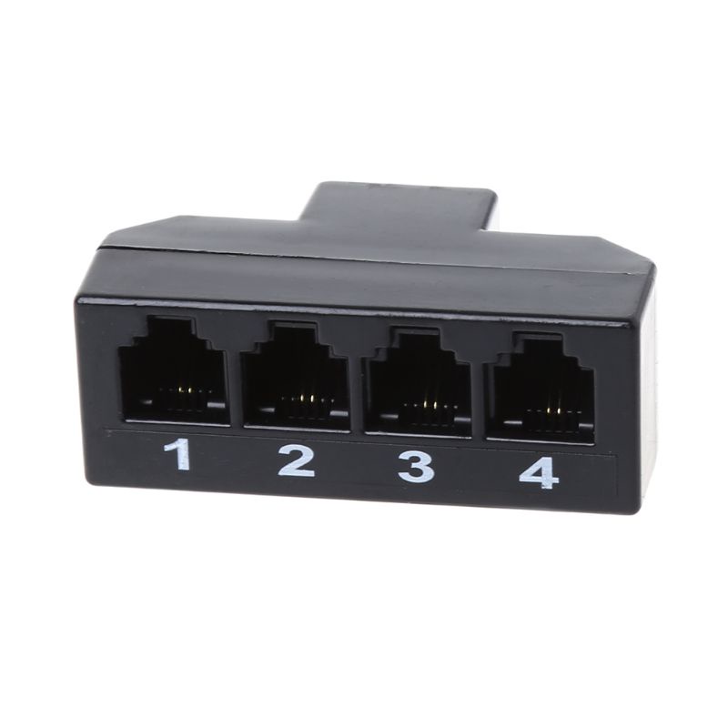 Cáp chuyển đổi RJ11 6P4C Female sang 4 Ethernet RJ45 8P8C Male F/M cho điện thoại