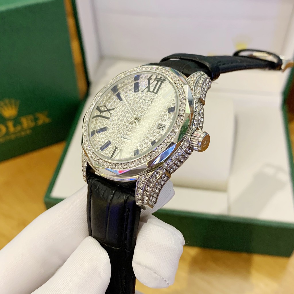 [Độc quyền - Được xem hàng] Đồng hồ nam Rolex bản full diamonds cao cấp - tặng hộp như ảnh watchauto