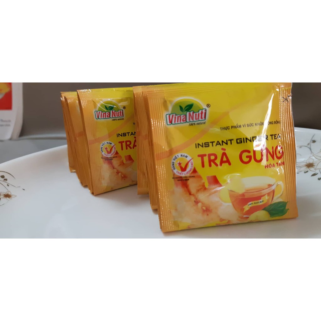 Trà gừng hòa tan hộp 20 gói tốt cho sức khỏe,thương hiệu Tiếng Vang