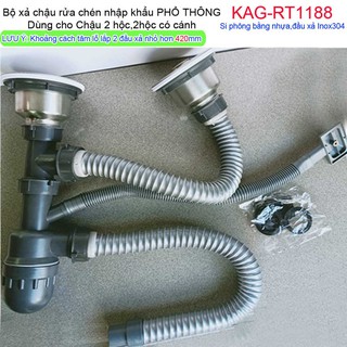 BỘ XẢ CHẬU CHÉN BÁT 2 HỐ KAG-RT1188