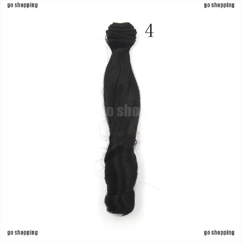 {go shopping}20CM thick Natural color curly doll wigs for 1/3 1/4 1/6 BJD DIY doll hair