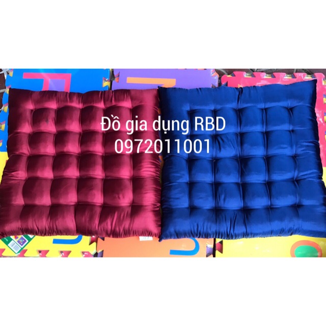Đệm ngồi bệt lụa trơn 40x40x5cm