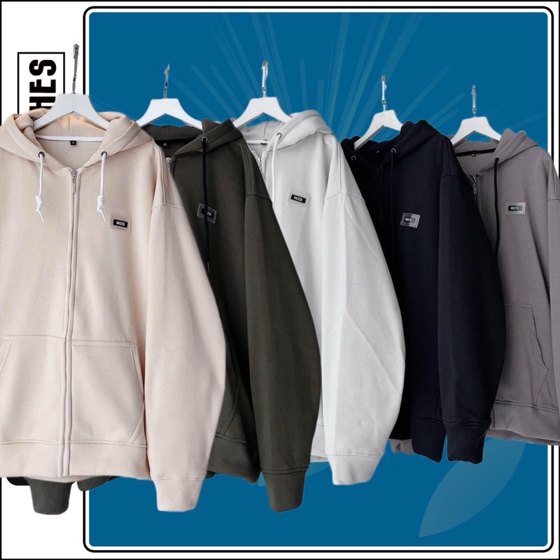 Áo Khoác Zip Nỉ Tag Nhựa WZS unisex 2tclothes