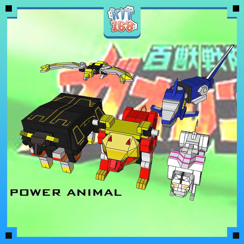 Mô hình giấy Anime Game Gaoranger Mecha (Gao King) - Biến hình được