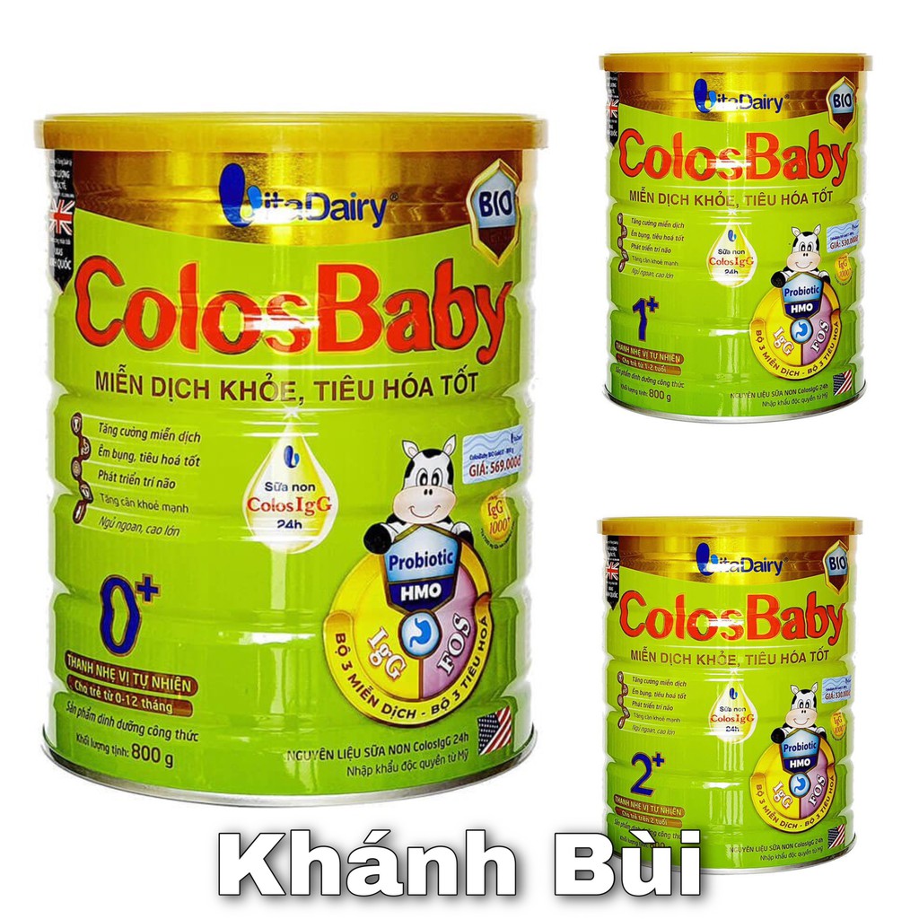 Sữa Colosbaby BIO số 0,1,2 800G