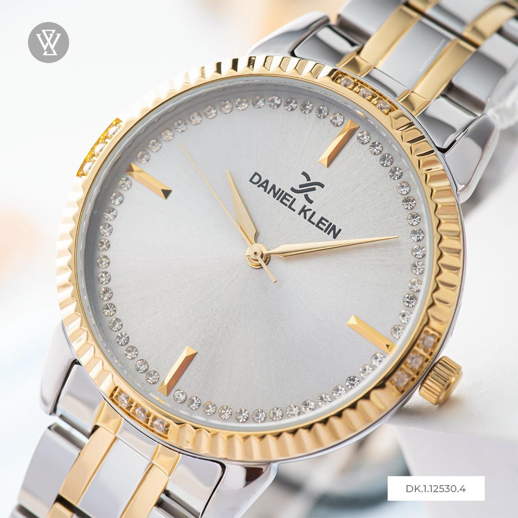 Đồng Hồ Quartz Nữ Daniel Klein Premium Ladies WATCHSTORE DK.1.12530.4 Mặt Kính Khoáng 35mm, Dây Kim Loại, Vỏ Thép