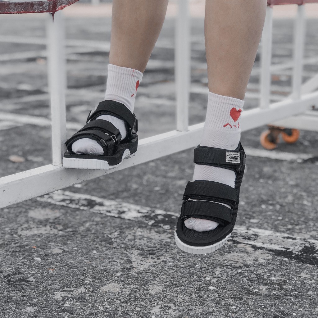 SANDAL UNISEX NAM NỮ- HÀNG VIỆT XUẤT NHẬT NV9801 ĐEN TRẮNG