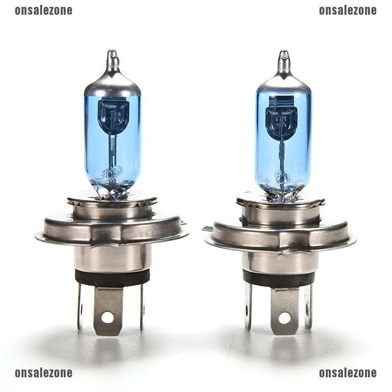 Bộ 2 Bóng Đèn Halogen H4 HID Xenon 12V 60 / 55W Ánh Sáng Trắng Chuyên Dụng Cho Xe Hơi
