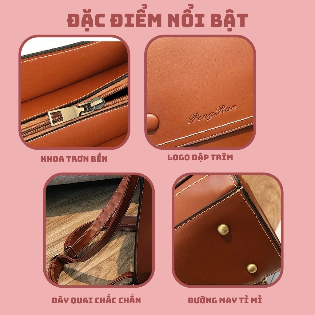 Balo da nữ đẹp đi học mini cao cấp thời trang VINTAGE giá rẻ Duyên Balo MS22