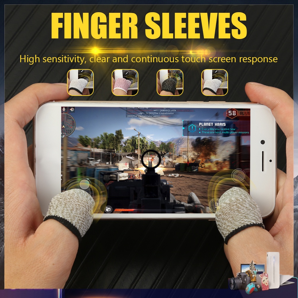 Cặp bao đeo ngón tay cái thoáng khí chống mồ hôi hỗ trợ chơi game chuyên nghiệp