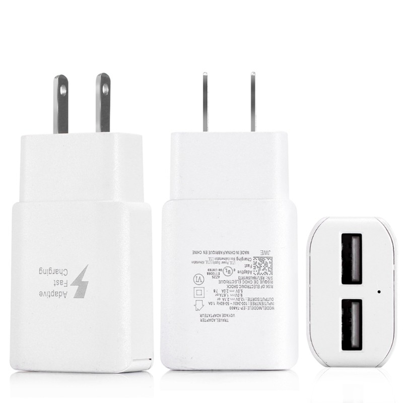 Cốc Sạc Hai Cổng Usb Eu Us Cho Iphone Samsung 12