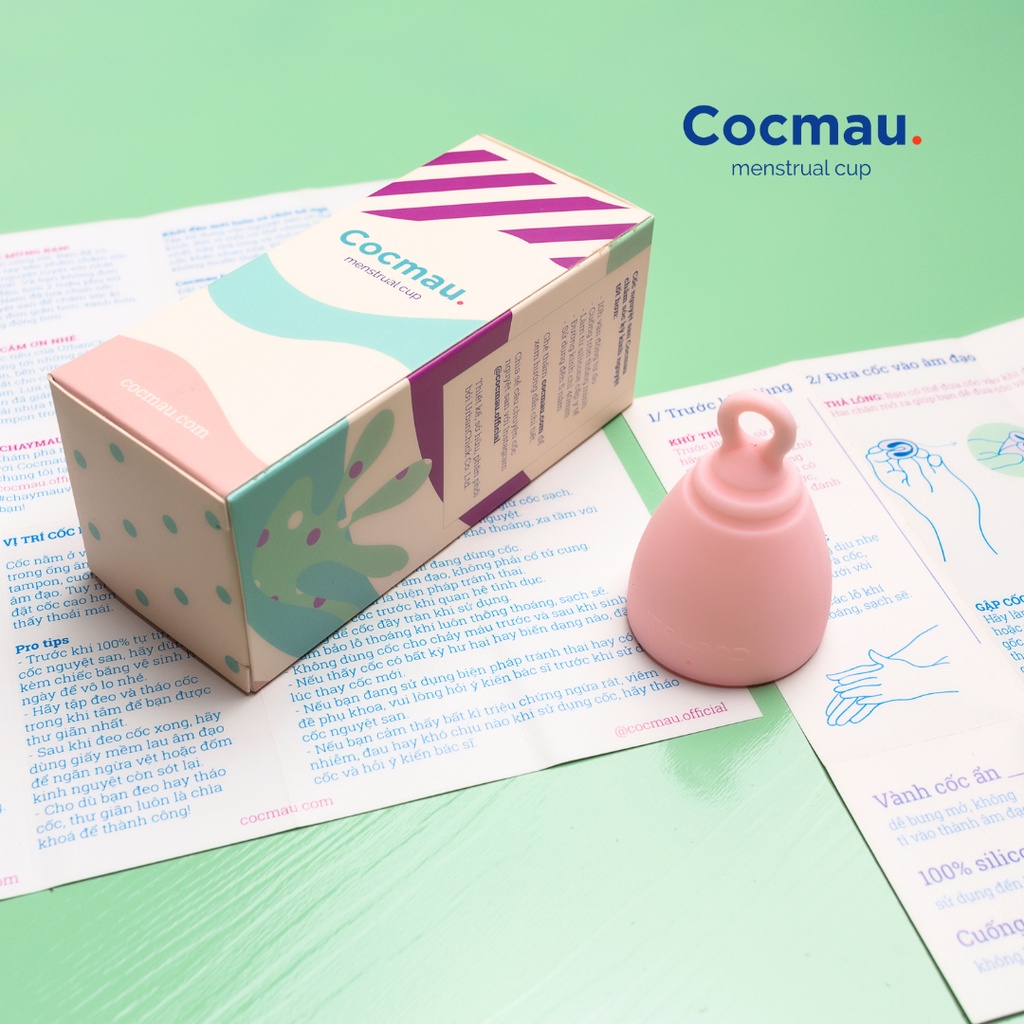 Combo 2 cốc nguyệt san cải tiến cocmau - cuống tròn dễ tháo - ảnh sản phẩm 5