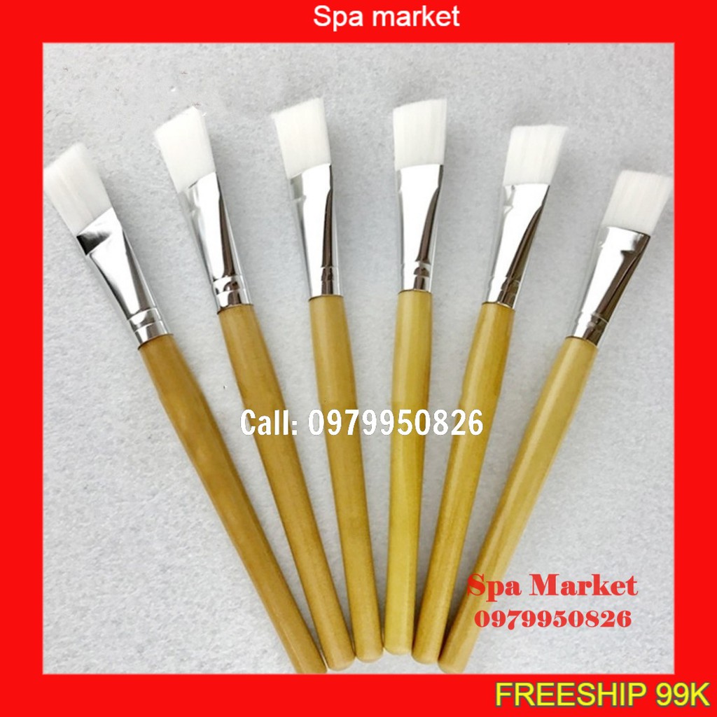 50 Cọ chổi cán gỗ đắp quét mặt nạ