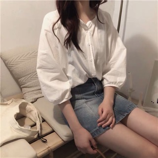 Sơ Mi Thô Nữ Tay Chun Ulzzang ( Có ảnh thật )