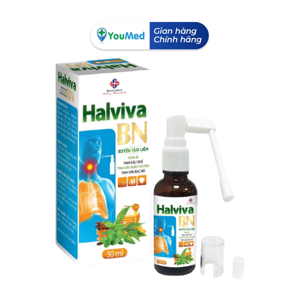 HALVIVA BN - Xịt họng khử mùi hôi  (Lọ 30 ml)