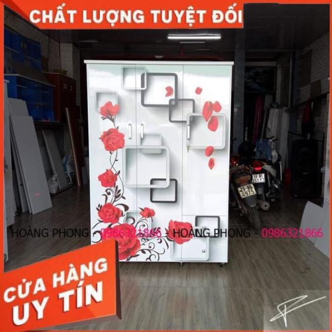 Tủ quần áo 3 cánh in 3d nhựa đài loan Cao Cấp chính hãng miễn phí giao hàng tận nơi HCM Bảo hành 2 năm tại nhà