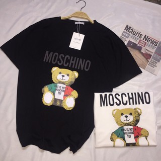 áo phông gấu moschino tay lỡ dáng dấu quần, bao giá thị trường (ảnh thật kèm video)