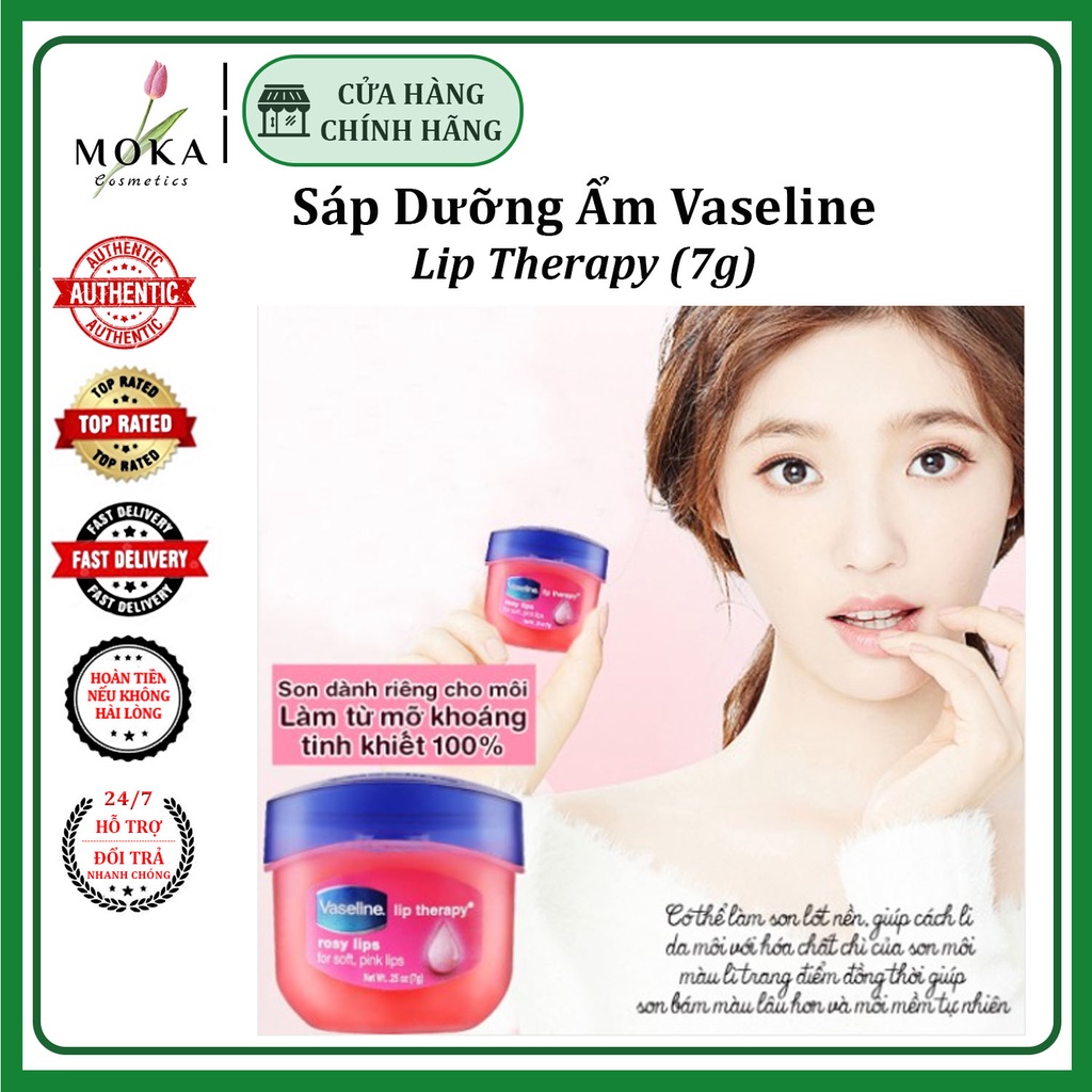 Son Dưỡng Môi Vaseline [FREE SHIP] Mềm Mịn Chống Thâm Môi (7g)