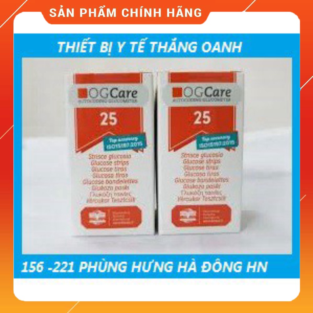 Que Thử tiểu đường hãng Ogcare (25 Que/ Hộp)