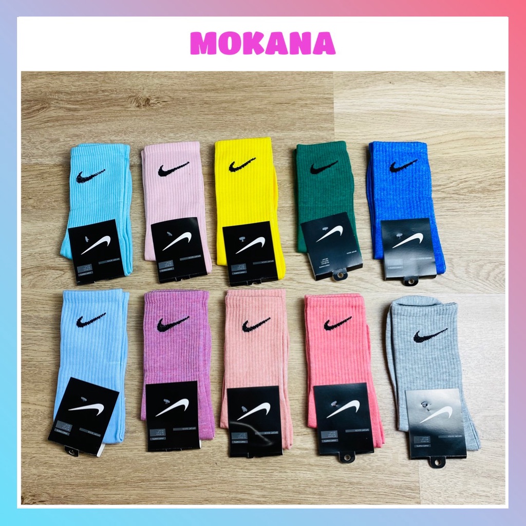 Tất cổ cao thể thao nhiều màu vớ nam nữ thời trang Hàn Quốc MOKANA TC05