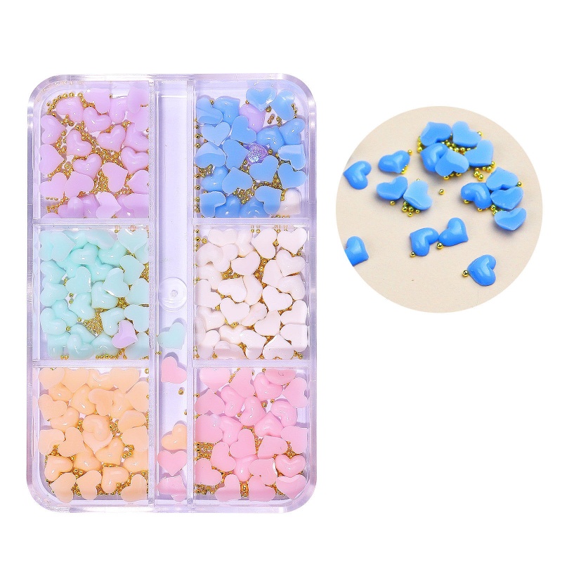 Hộp Phụ Kiện Trang Trí Móng Tay 3D Hình Hoa Và Bướm Xinh Xắn