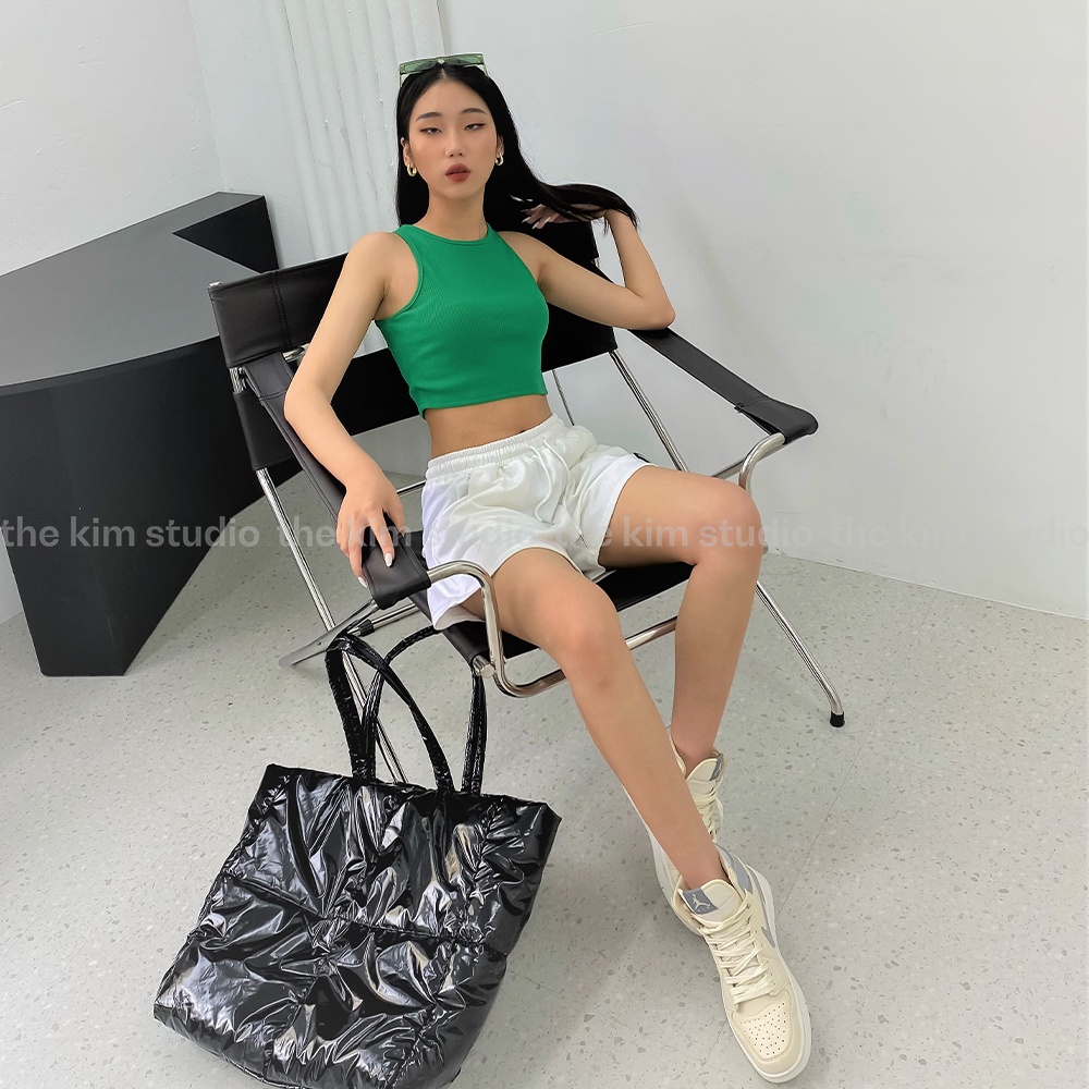 Áo ba lỗ trơn croptop thun tăm The Kim, áo croptop 3 lỗ sát nách cho nữ A121